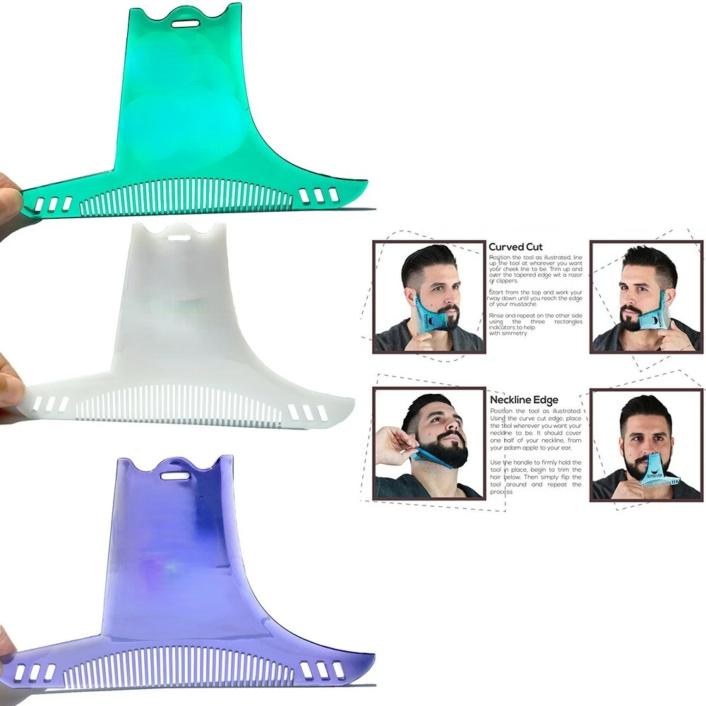 Men Beard Shaping Styling Template Beard Hair Combs Men Shaving Tools Hair Beard Trim Template Style Brush Beard Comb
Men Beard Shaping Styling Template Beard Hair Combs Men Shaving Tools Hair Beard Trim Template Style Brush Beard Comb