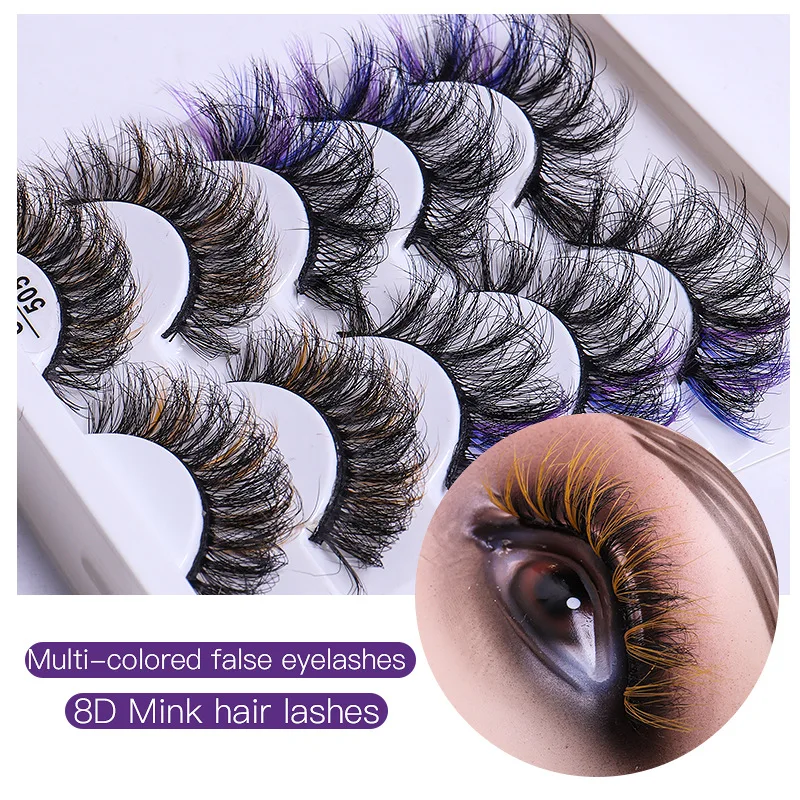 Colorful artificial mink hair false eyelashes 5 pairs of natural clothing thick grafting eyelash
Colorful artificial mink hair false eyelashes 5 pairs of natural clothing thick grafting eyelash