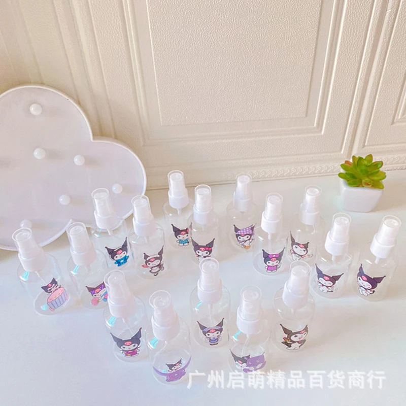 50Ml Sanrios Anime Kuromi Melody Cinnamoroll Transparent Spray Bottle Kawaii Alcohol Disinfectant Portable Perfume Gift - купить по