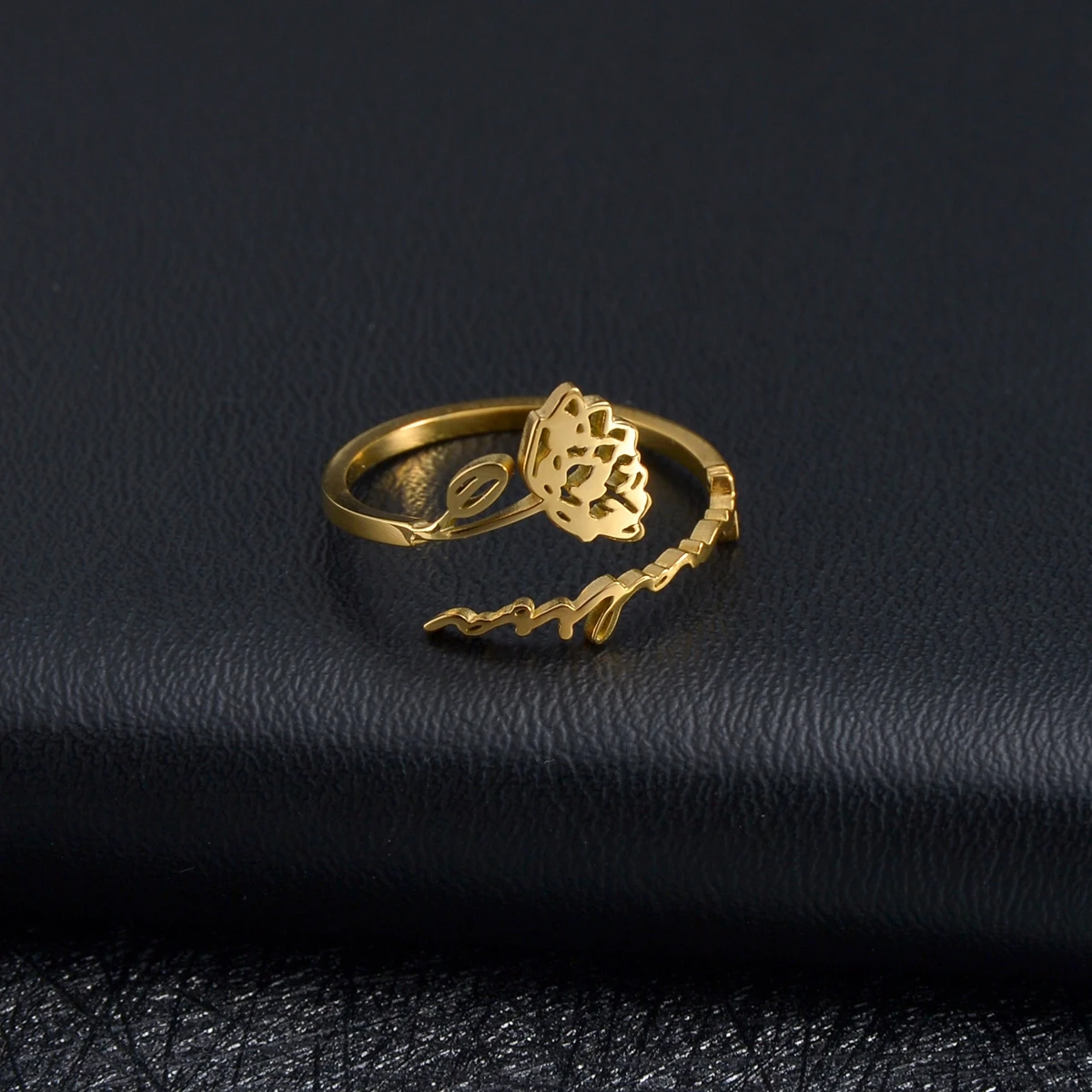 Acheerup Personalized Names Flower Open Ring For Lovers Gold Color Stainless Steel Jewelry Women Valentine's Day Birthday Gifts
Acheerup Personalized Names Flower Open Ring For Lovers Gold Color Stainless Steel Jewelry Women Valentine's Day Birthday Gifts