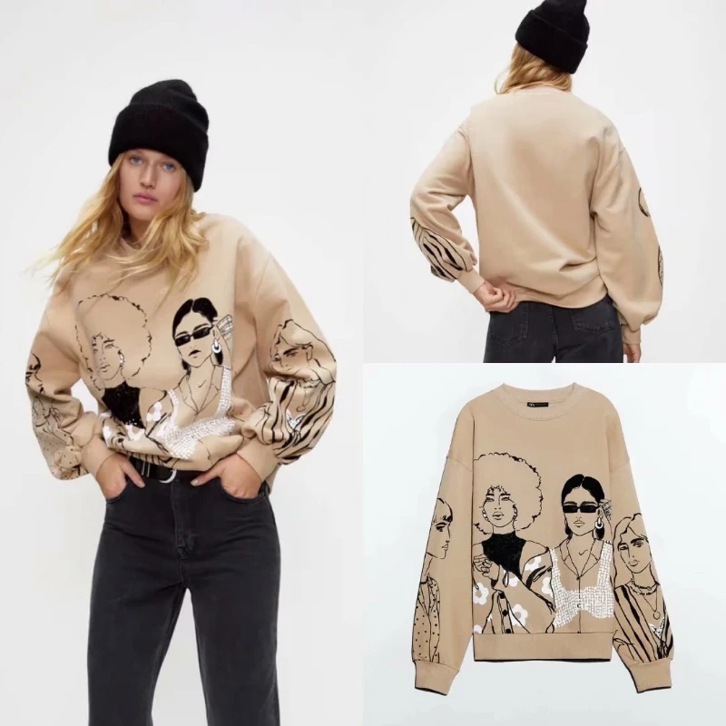 AIIOU 2022 New Women Charater Print Gray Sweatshirts Oversize Long Sleeve O Neck Chic Lady Fashion Casual Pullover Hoodie Tops
AIIOU 2022 New Women Charater Print Gray Sweatshirts Oversize Long Sleeve O Neck Chic Lady Fashion Casual Pullover Hoodie Tops