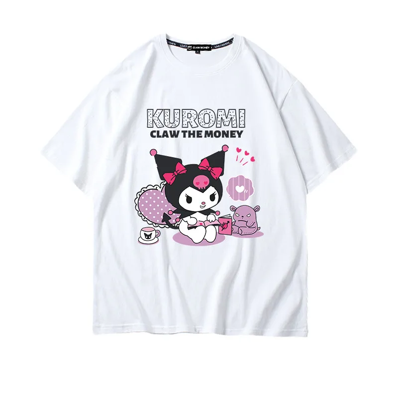 Kawaii Sanriod Anime Series Leisure Kuromi Printing Shoulder Drop Pure Cotton Short Sleeve T-Shirt Female Preppy Style Sweet
Kawaii Sanriod Anime Series Leisure Kuromi Printing Shoulder Drop Pure Cotton Short Sleeve T-Shirt Female Preppy Style Sweet