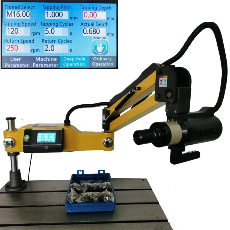 M3-M16 CE CNC Electric Tapping Machine Servo Motor Electric Tapper Drilling Easy Arm Power Tool Threading Machine With Chucks
M3-M16 CE CNC Electric Tapping Machine Servo Motor Electric Tapper Drilling Easy Arm Power Tool Threading Machine With Chucks