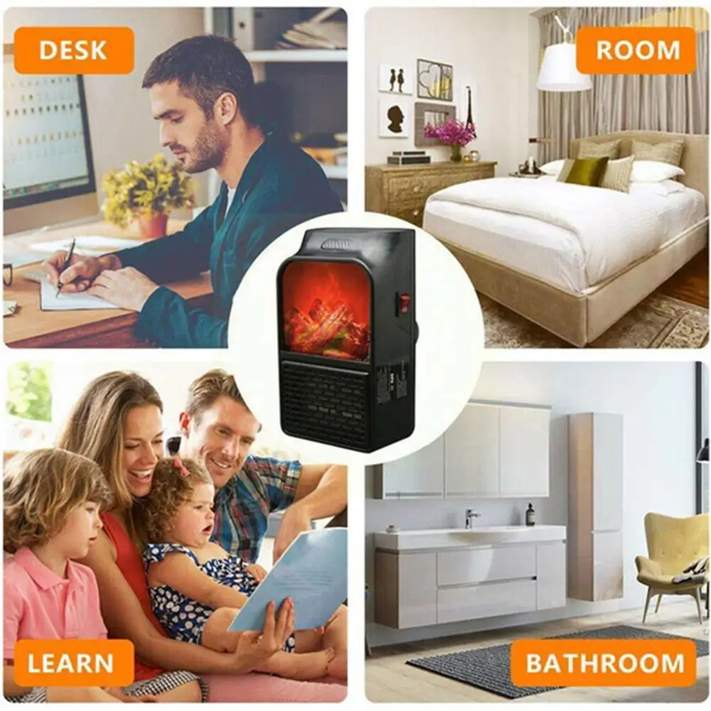 Small Portable Ceramic Space Heater Electric Heater Control Fireplace 900W Heater With Flames Fan Thermostat Realistic B1O4
Small Portable Ceramic Space Heater Electric Heater Control Fireplace 900W Heater With Flames Fan Thermostat Realistic B1O4