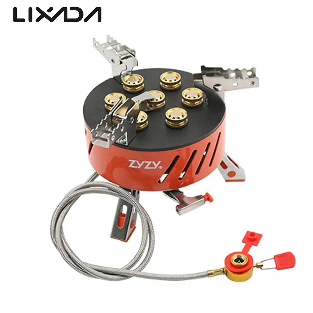 5/7-Core Camping Stove 17800W High-Power Gases Burner Stove Windproof Outdoor Picnic Stove with Piezo Ignition Adjustable Valve
5/7-Core Camping Stove 17800W High-Power Gases Burner Stove Windproof Outdoor Picnic Stove with Piezo Ignition Adjustable Valve