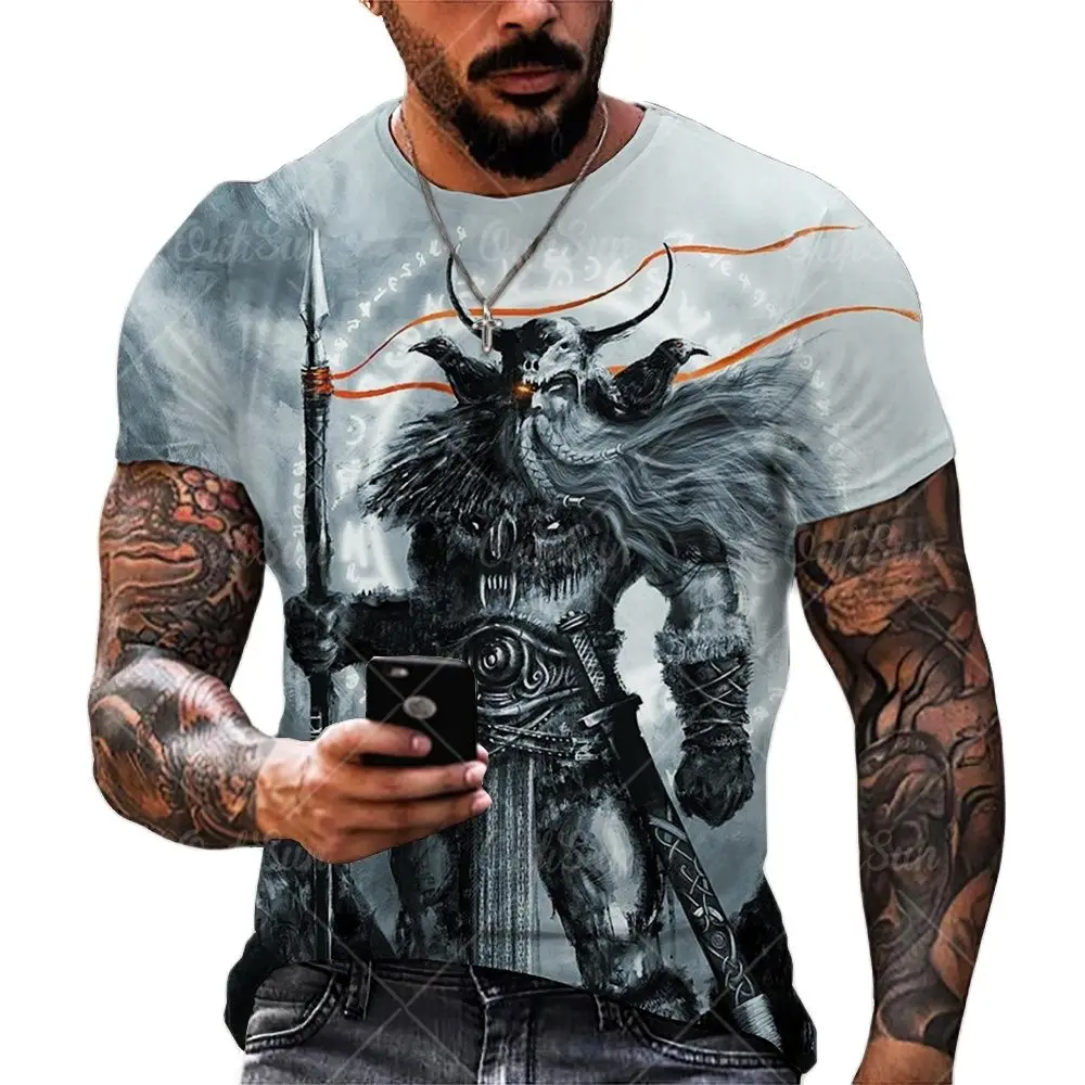 Viking 3d Printed Men's T-shirts Viking Clothes Vintage Street Trend Short Sleeve Loose Oversized Top Tee Tshirts Men Clothing
Viking 3d Printed Men's T-shirts Viking Clothes Vintage Street Trend Short Sleeve Loose Oversized Top Tee Tshirts Men Clothing