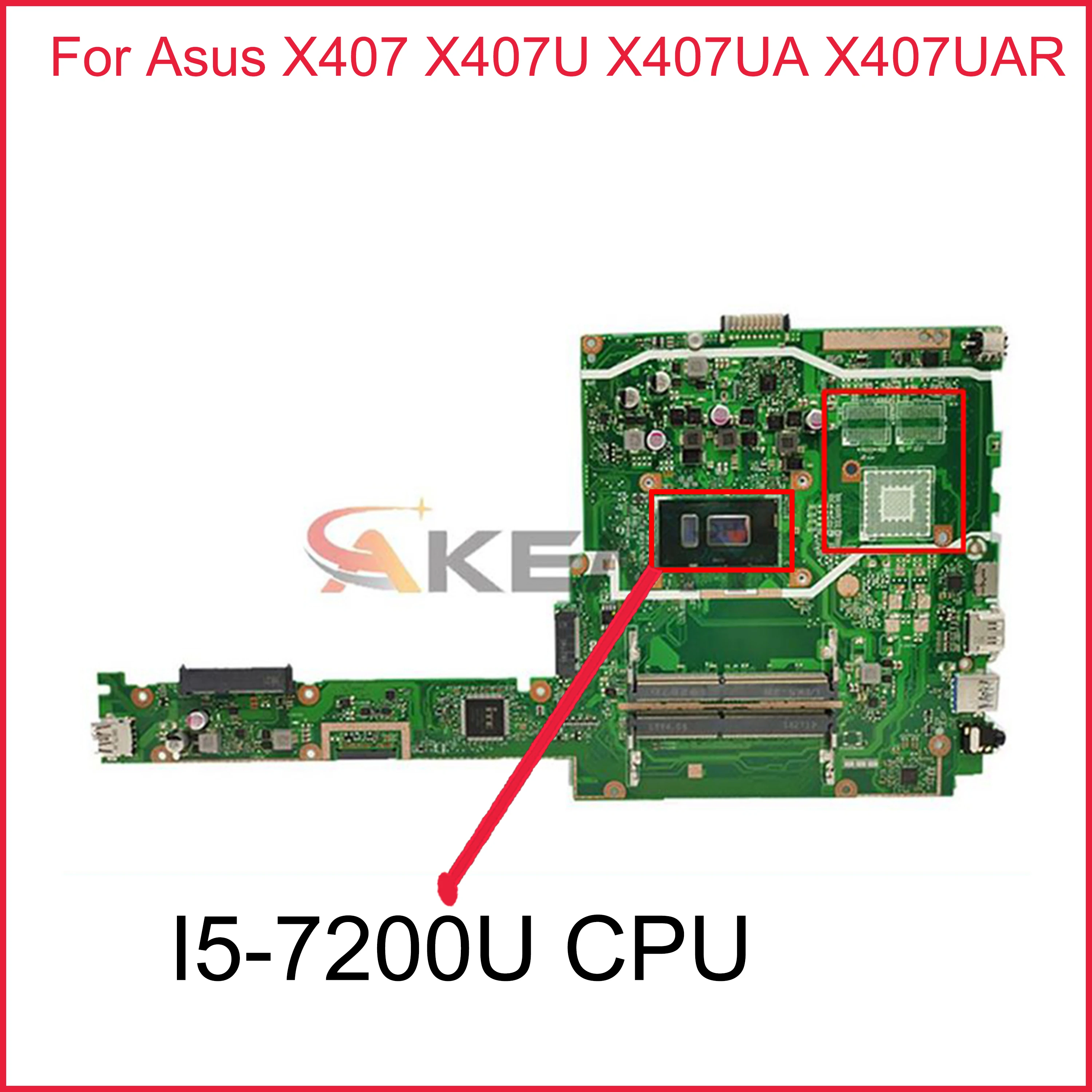 Akemy X407UA материнская плата для ноутбука с процессором I5-7200U для asus X407 X407U X407UA x407hid материнская плата для ноутбука протестирована полностью 100% 
Akemy X407UA материнская плата для ноутбука с процессором I5-7200U для asus X407 X407U X407UA x407hid материнская плата для ноутбука протестирована полностью 100%