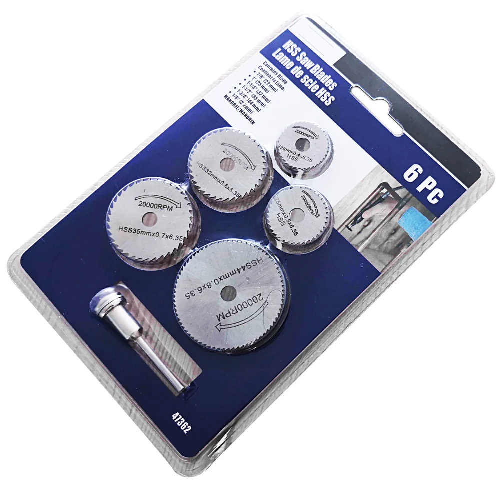 5pcs Set Mini HSS Circular Saw Blade Rotary Tool For Metal Cutter Power Tool Set Wood Cutting Discs Drill Mandrel Cutoff
5pcs Set Mini HSS Circular Saw Blade Rotary Tool For Metal Cutter Power Tool Set Wood Cutting Discs Drill Mandrel Cutoff
