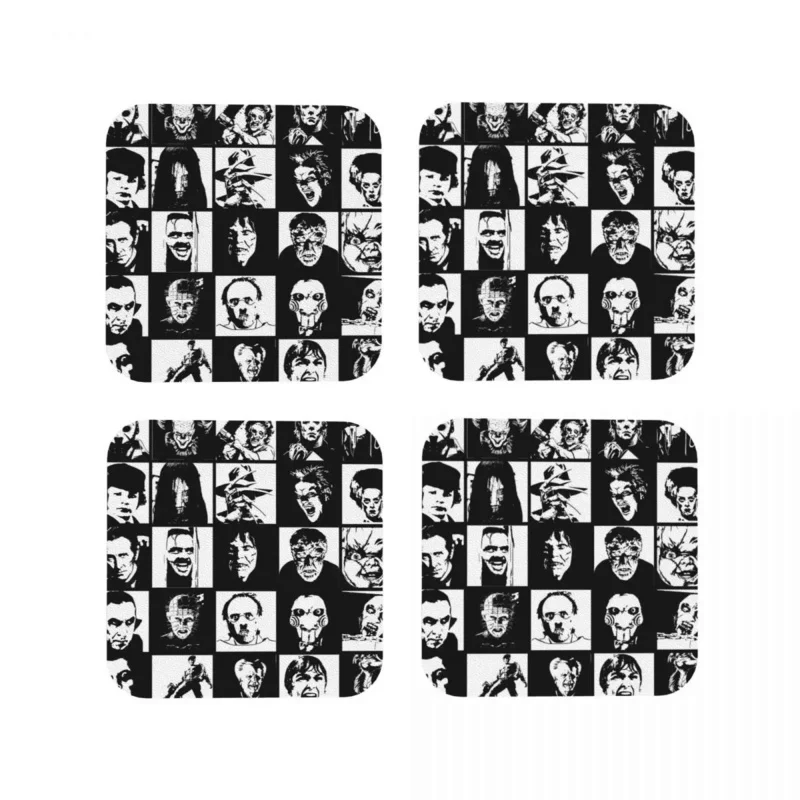 Horror Iconz Coasters Coffee Mats Set of 4 Placemats Cup Tableware Decoration & Accessories Pads for Home Kitchen Dining Bar
Horror Iconz Coasters Coffee Mats Set of 4 Placemats Cup Tableware Decoration & Accessories Pads for Home Kitchen Dining Bar