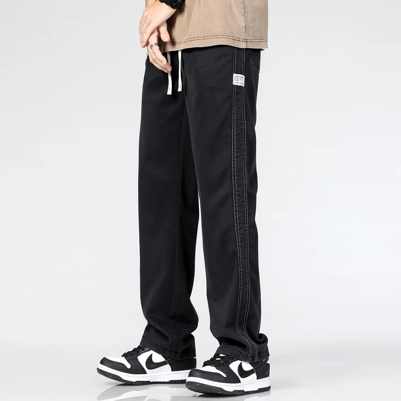 2023 Winter Men's Baggy Jeans Classic All-match Solid Color Straight-leg Denim Wide-leg Pants Male Blue Grey Black
2023 Winter Men's Baggy Jeans Classic All-match Solid Color Straight-leg Denim Wide-leg Pants Male Blue Grey Black