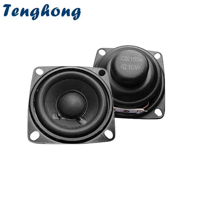 

Tenghong 2pcs 2 Inch Full Range Audio Speaker Unit 53MM 4 Ohm 10W Fabric Edge Stereo Loudspeaker DIY Bluetooth Home Theater