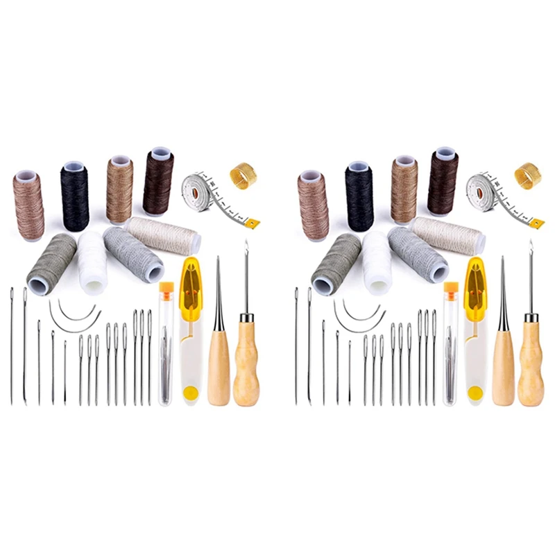 58 Pieces Leather Sewing Kit, Leather Sewing Upholstery Repair Kit With 8 Colors Sewing Thread, For Leather Sewing CNIM Hot
58 Pieces Leather Sewing Kit, Leather Sewing Upholstery Repair Kit With 8 Colors Sewing Thread, For Leather Sewing CNIM Hot