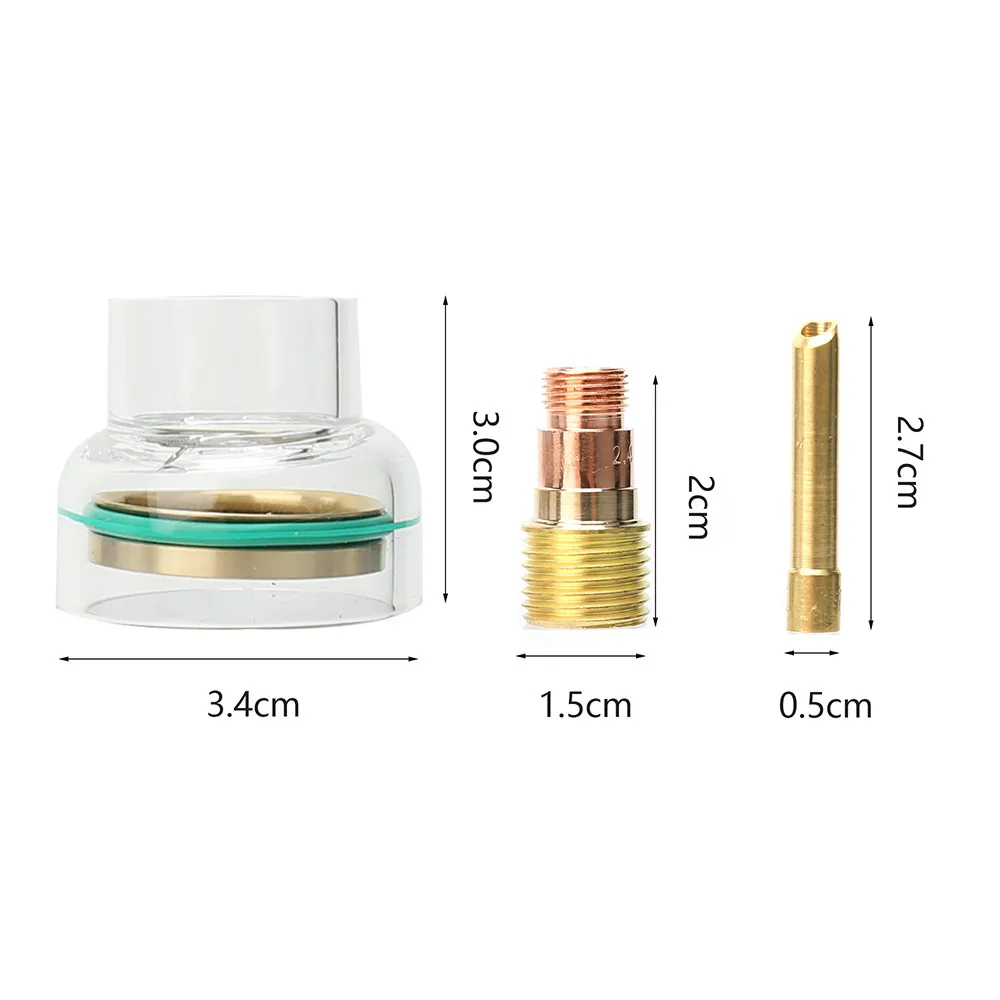 TFM53NCN TIG Welding Torch Kit Glass Cup Collet Gas Lens 1.6/ 2.4/3.2mm Welding Nozzles For WP-9/20/25 Argon Arc Welding Torch
TFM53NCN TIG Welding Torch Kit Glass Cup Collet Gas Lens 1.6/ 2.4/3.2mm Welding Nozzles For WP-9/20/25 Argon Arc Welding Torch