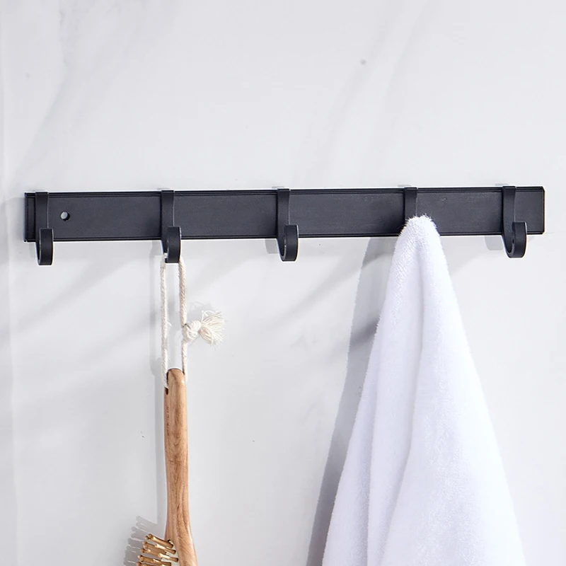 No punching Toilet Row Clothes hook Black space aluminum Coat hook Kitchen and bathroom hardware aluminium alloy free shipping
No punching Toilet Row Clothes hook Black space aluminum Coat hook Kitchen and bathroom hardware aluminium alloy free shipping