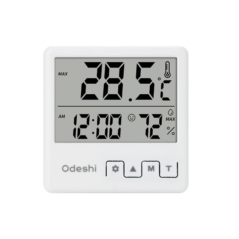 Electronic Thermometer Hygrometer with Time Display Emoticons Reminders & Alarm Clock Function ABS Construction 85WC
Electronic Thermometer Hygrometer with Time Display Emoticons Reminders & Alarm Clock Function ABS Construction 85WC