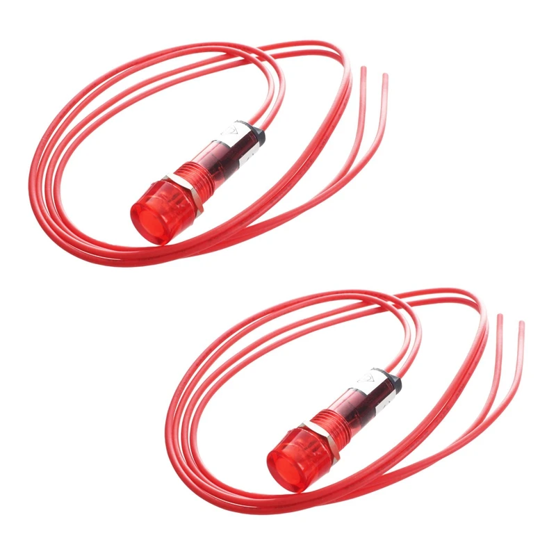 2X Neon Indicator Pilot Signal Lamp Red Light AC 250V W2 Wires 
2X Neon Indicator Pilot Signal Lamp Red Light AC 250V W2 Wires