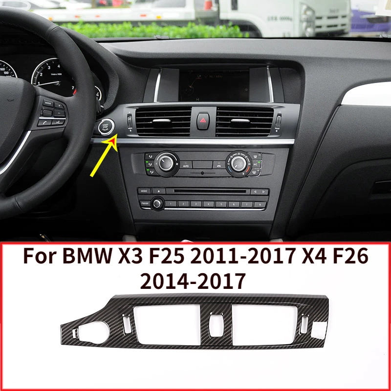 

Автомобильные аксессуары для BMW X3, F25, 2011-2017, X4, F26, 2014-2017, хромированная центральная консоль из АБС-пластика, кондиционер, решетка вентиляционн...