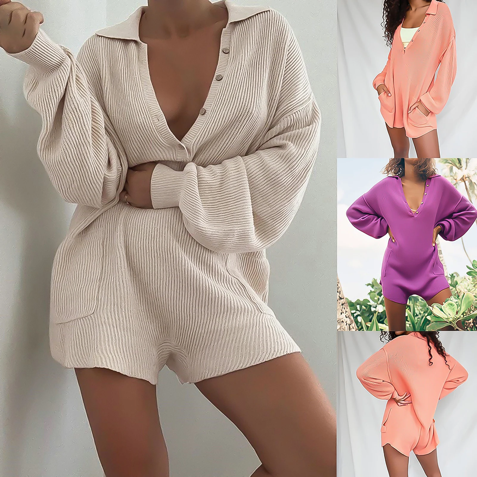 European and American women's 2022 autumn/winter fashion jumpsuit sexy low-cut lapel solid color pocket jumpsuit
European and American women's 2022 autumn/winter fashion jumpsuit sexy low-cut lapel solid color pocket jumpsuit