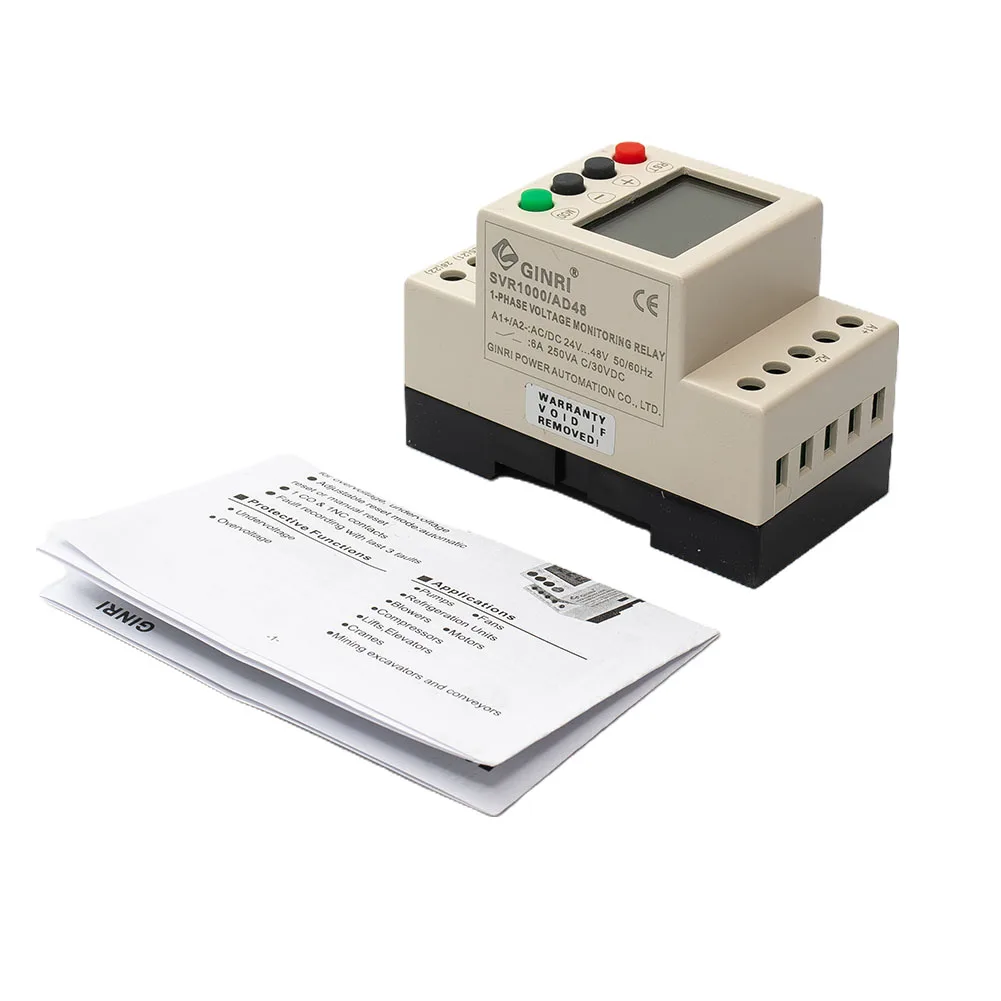 1pcs Under-voltage Relay 50/60Hz AC/DC 24V-48V AD48 AD220 LCD Overvoltage SVR1000 Useful Brand New High Quality
1pcs Under-voltage Relay 50/60Hz AC/DC 24V-48V AD48 AD220 LCD Overvoltage SVR1000 Useful Brand New High Quality