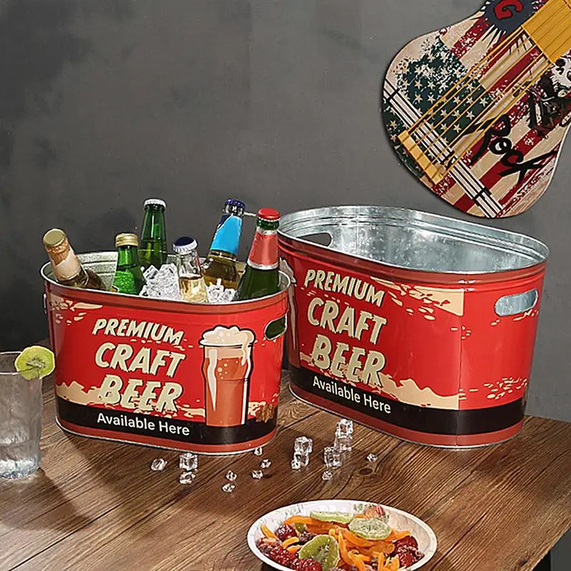 Ice Bucket Portable Bar Party Club Ice Bucket Container Sturdy Iron Bucket Large Diameter Design For Chilling Beer Champagne
Ice Bucket Portable Bar Party Club Ice Bucket Container Sturdy Iron Bucket Large Diameter Design For Chilling Beer Champagne