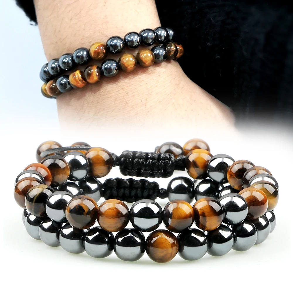 1pcs Hematite Tiger Eye Beads Bracelets Handmade Adjustable Men Health Protection Energy Stones Couple Distance Bangles Jewelry
1pcs Hematite Tiger Eye Beads Bracelets Handmade Adjustable Men Health Protection Energy Stones Couple Distance Bangles Jewelry