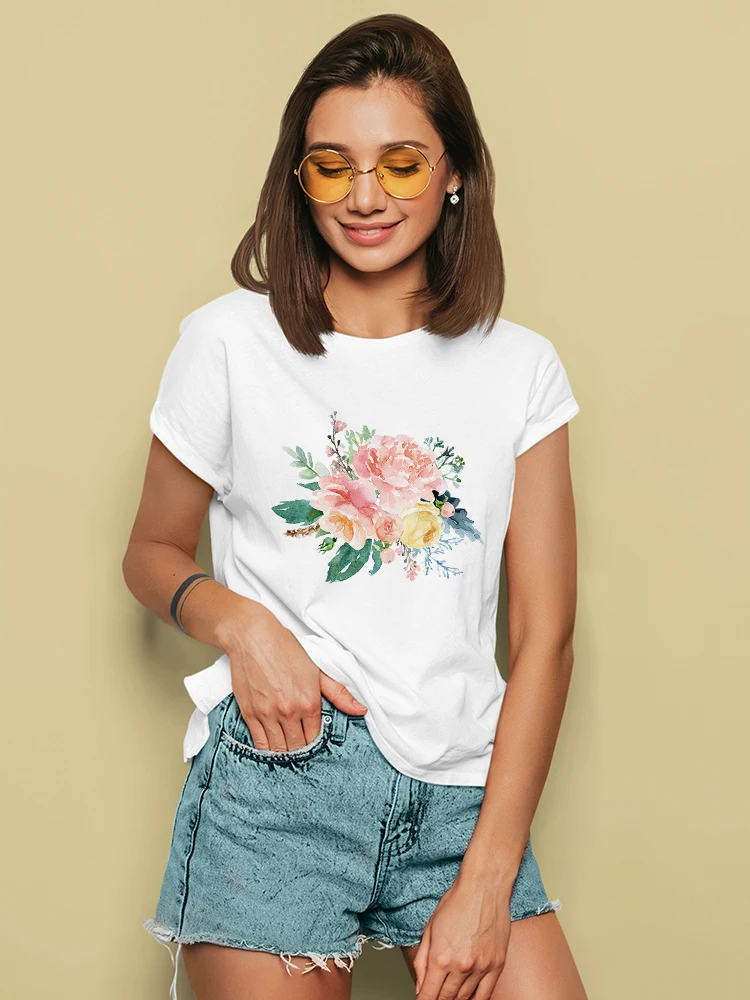 Aesthetic Floral Woman Clothes White Versitale Casual Female Blouse Fashion Trend Spring Summer Cozy Women's T-shirts Dropship
Aesthetic Floral Woman Clothes White Versitale Casual Female Blouse Fashion Trend Spring Summer Cozy Women's T-shirts Dropship