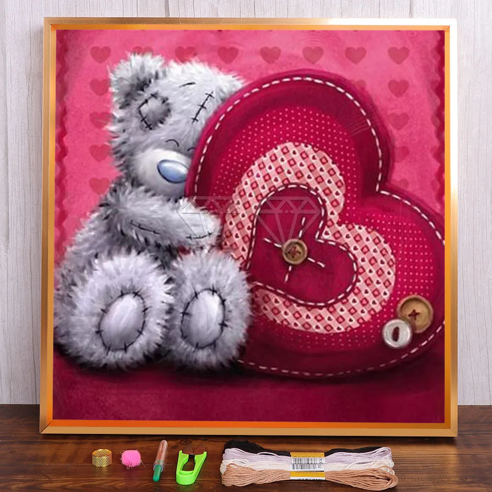 Cartoon Love Teddy Bear Flower Doll Printed Water-Soluble Canvas 11CT Cross Stitch Kit DIY Embroidery DMC Threads Jewelry
Cartoon Love Teddy Bear Flower Doll Printed Water-Soluble Canvas 11CT Cross Stitch Kit DIY Embroidery DMC Threads Jewelry