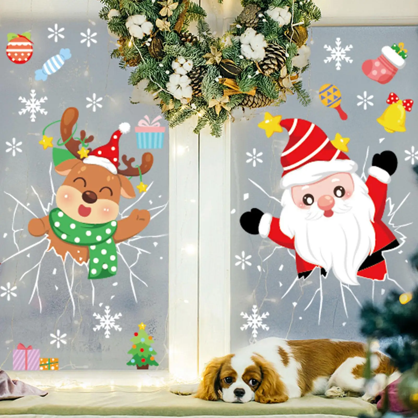 Christmas Window Clings | 2sheets/set Santa Claus Deer Window Decals | Christmas Party Supplies for Glass Windows, Ceram
Christmas Window Clings | 2sheets/set Santa Claus Deer Window Decals | Christmas Party Supplies for Glass Windows, Ceram