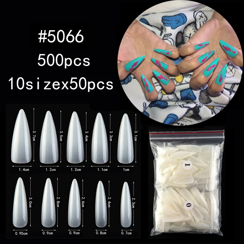 Long Stiletto 100/500pcs Nail Art Tips White/Clear/Natural Sharp End False Fake Nails Tips Manicure Artificial Nails Salon
Long Stiletto 100/500pcs Nail Art Tips White/Clear/Natural Sharp End False Fake Nails Tips Manicure Artificial Nails Salon