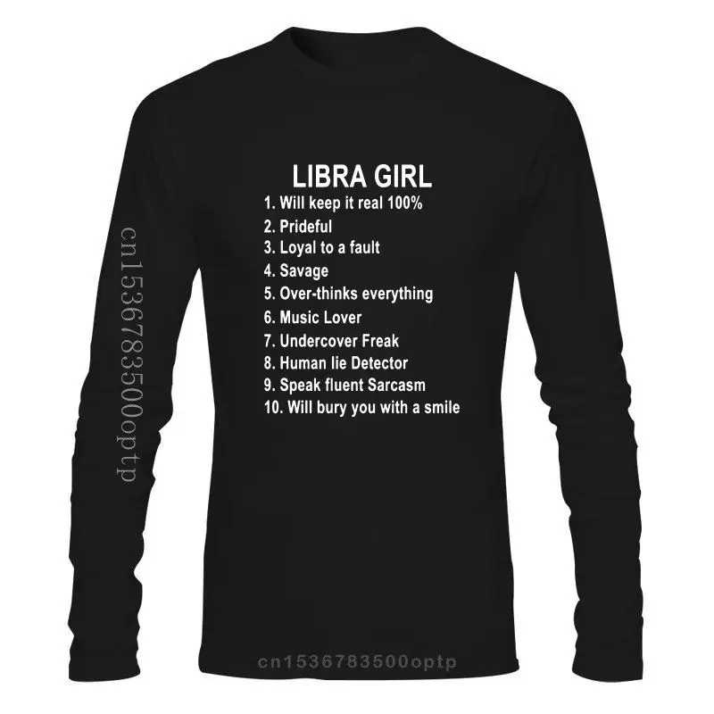 Mens Clothing Slogan Libra Girl Will Keep It Real Pride Ful Loyal T-Shirt Cool Comical Adult T Shirts Round Collar Solid Color
Mens Clothing Slogan Libra Girl Will Keep It Real Pride Ful Loyal T-Shirt Cool Comical Adult T Shirts Round Collar Solid Color