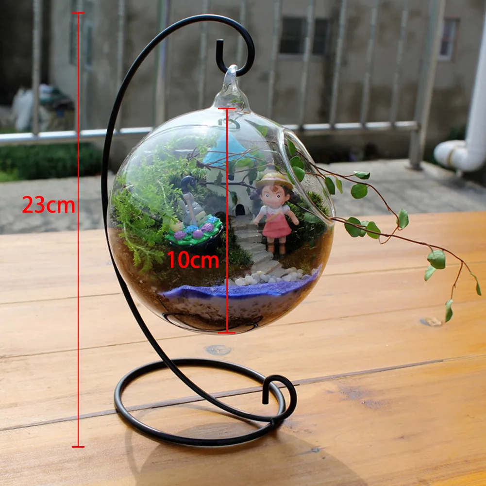 10/12cm Micro Landscape Iron Frame Transparent Glass Vase Hanging Round Bottle For Placing Plants Ornament Moss Creative Crafts
10/12cm Micro Landscape Iron Frame Transparent Glass Vase Hanging Round Bottle For Placing Plants Ornament Moss Creative Crafts