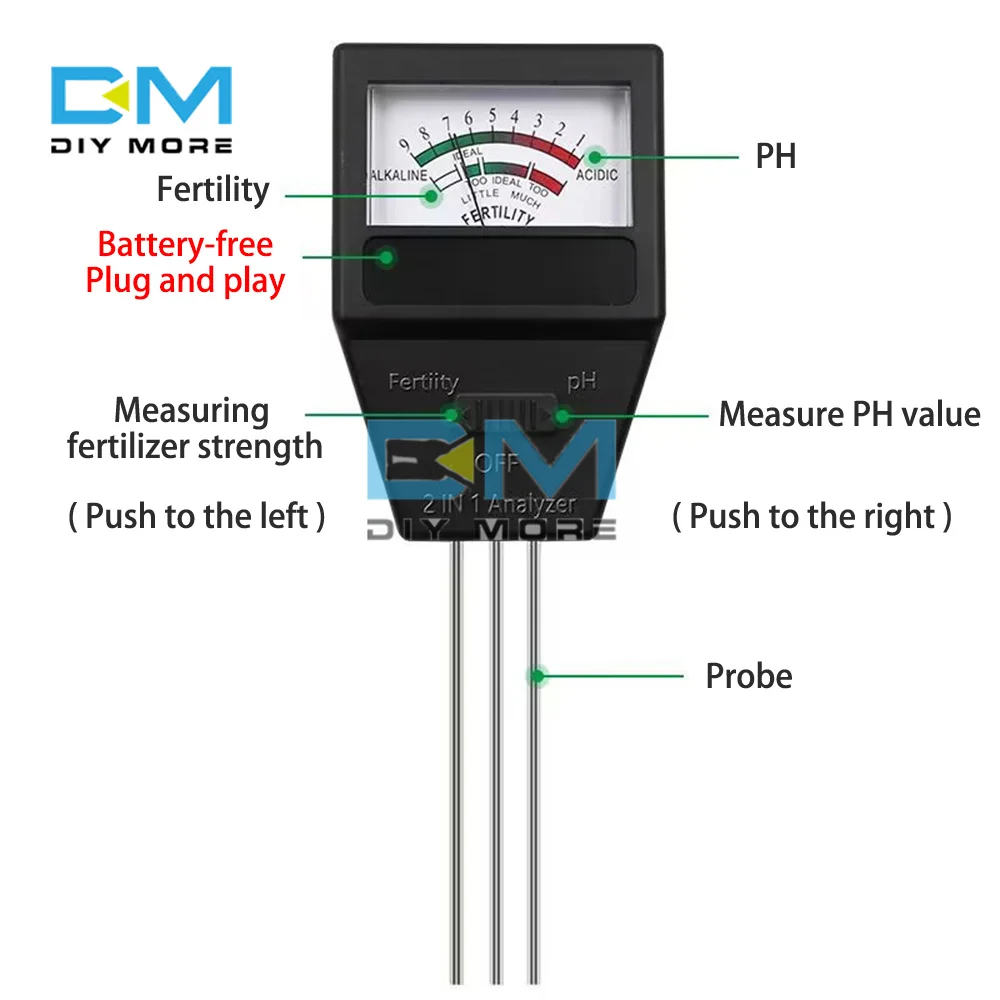 diymore Soil PH Tester Soil Tester Nutrient Plant Care Tool Great for Garden Lawn Farms for Both Indoor and Outdoor Use
diymore Soil PH Tester Soil Tester Nutrient Plant Care Tool Great for Garden Lawn Farms for Both Indoor and Outdoor Use