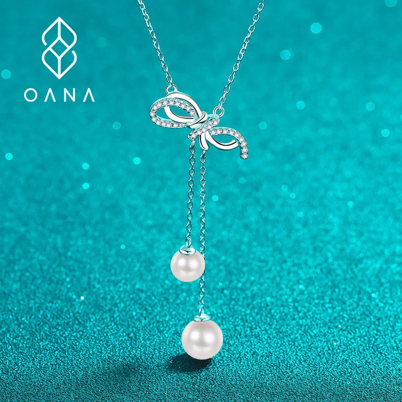 Жемчужное ожерелье OANA из серебра 925 пробы с муассанитом, подвеска с бантом и кисточкой, модная простая цепочка до ключиц, бесплатная доставка
Жемчужное ожерелье OANA из серебра 925 пробы с муассанитом, подвеска с бантом и кисточкой, модная простая цепочка до ключиц, бесплатная доставка