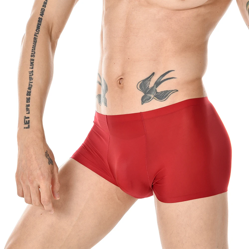 Men Solid Ice Silk See Through Boxer Briefs Sexy U Convex Short Trunks Underwear Boxershorts Men Seamless Enhanc Scrotum Panties
Men Solid Ice Silk See Through Boxer Briefs Sexy U Convex Short Trunks Underwear Boxershorts Men Seamless Enhanc Scrotum Panties