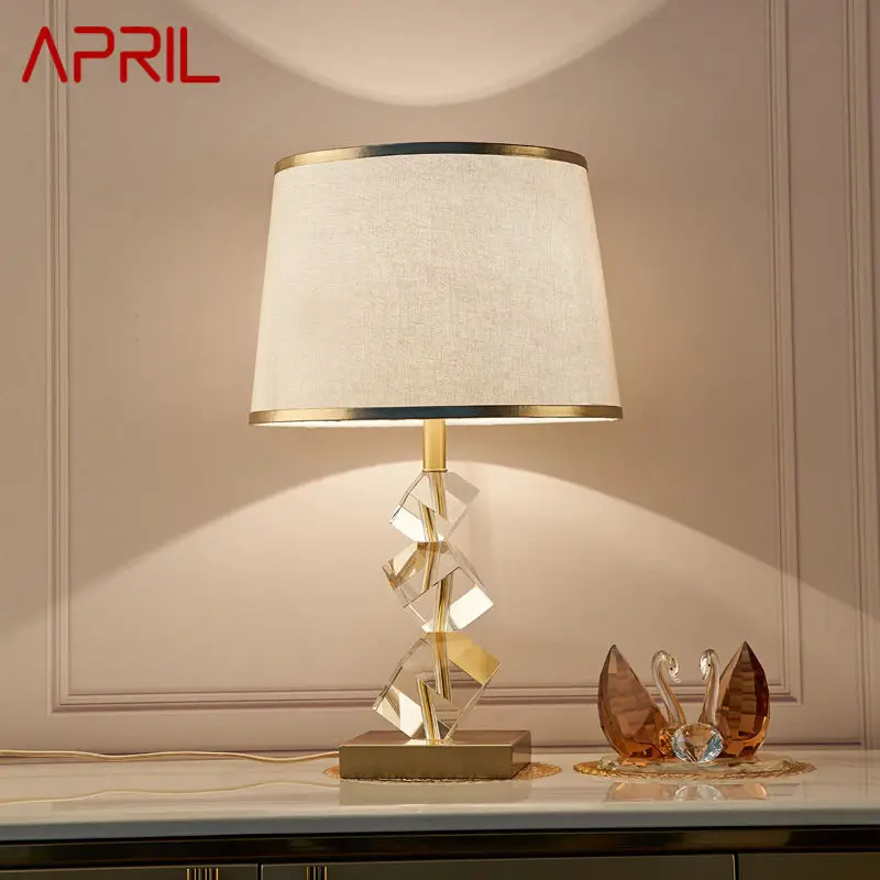APRIL Contemporary Crystal Table Lamp LED Vintage Simple Creative Bedside Desk Light For Home Living Room Bedroom Decor 
APRIL Contemporary Crystal Table Lamp LED Vintage Simple Creative Bedside Desk Light For Home Living Room Bedroom Decor