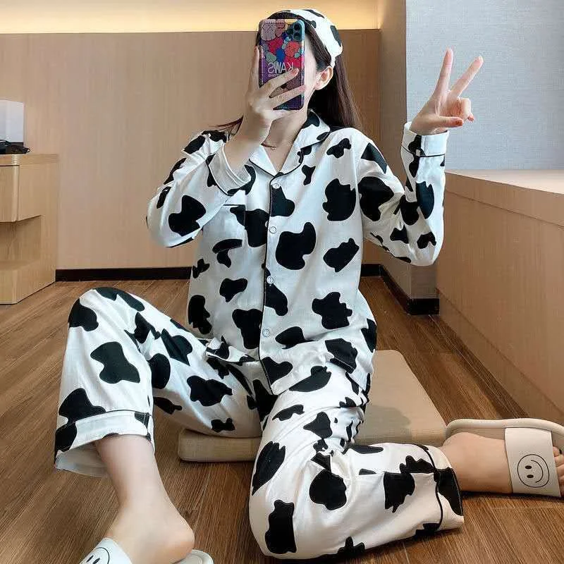 New Style Pajamas In Spring Autumn Women's Long Sleeve Thin Loose Lace Homewear Casual Clothes Comfortable Underwear Sleepwear
New Style Pajamas In Spring Autumn Women's Long Sleeve Thin Loose Lace Homewear Casual Clothes Comfortable Underwear Sleepwear