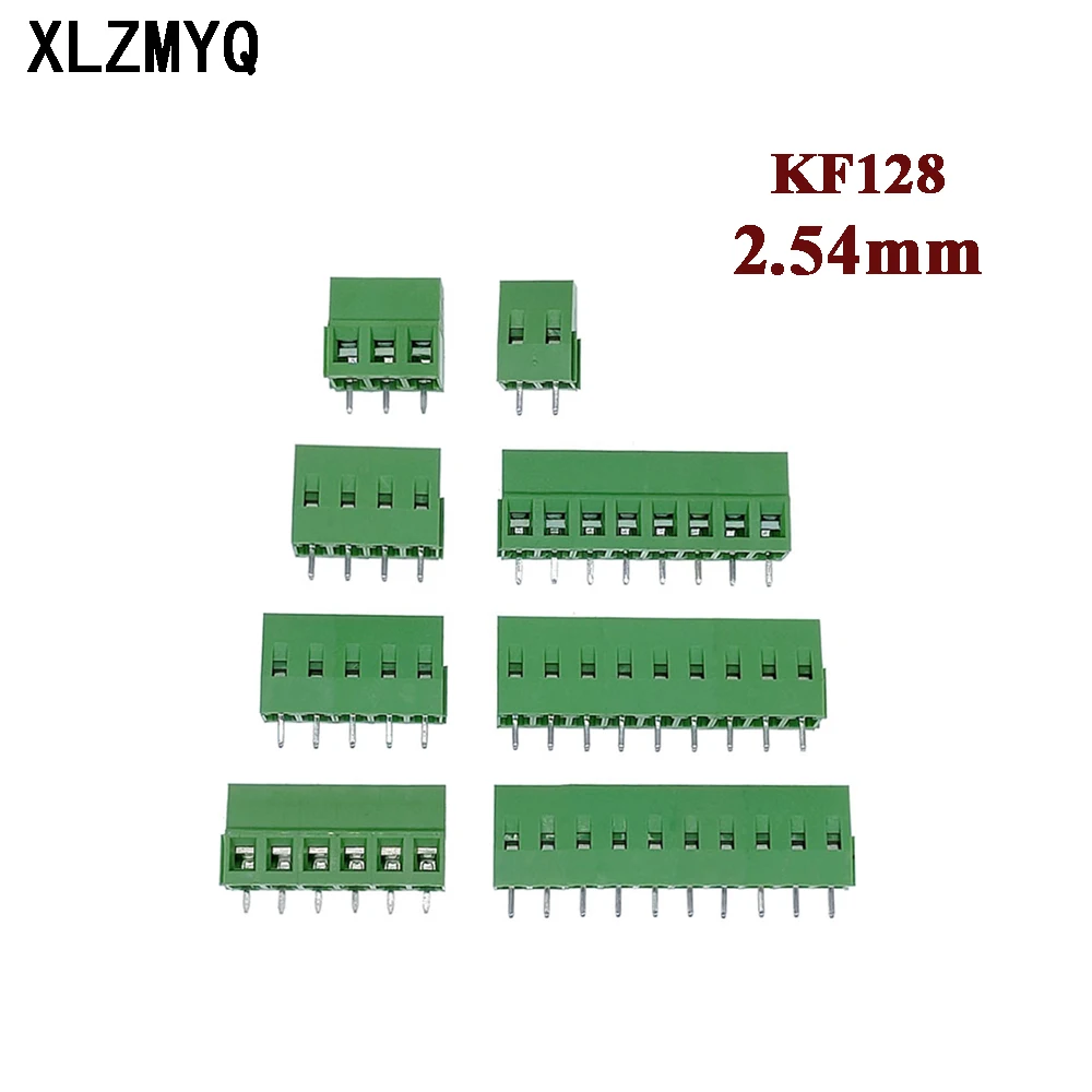 

100pcs KF128 2.54mm PCB Screw Terminal Block Connector 2P 3P 4P 5P 6P 7P 8P 9P 10P 12P Terminals 150V 6A DIY Electronic Kits