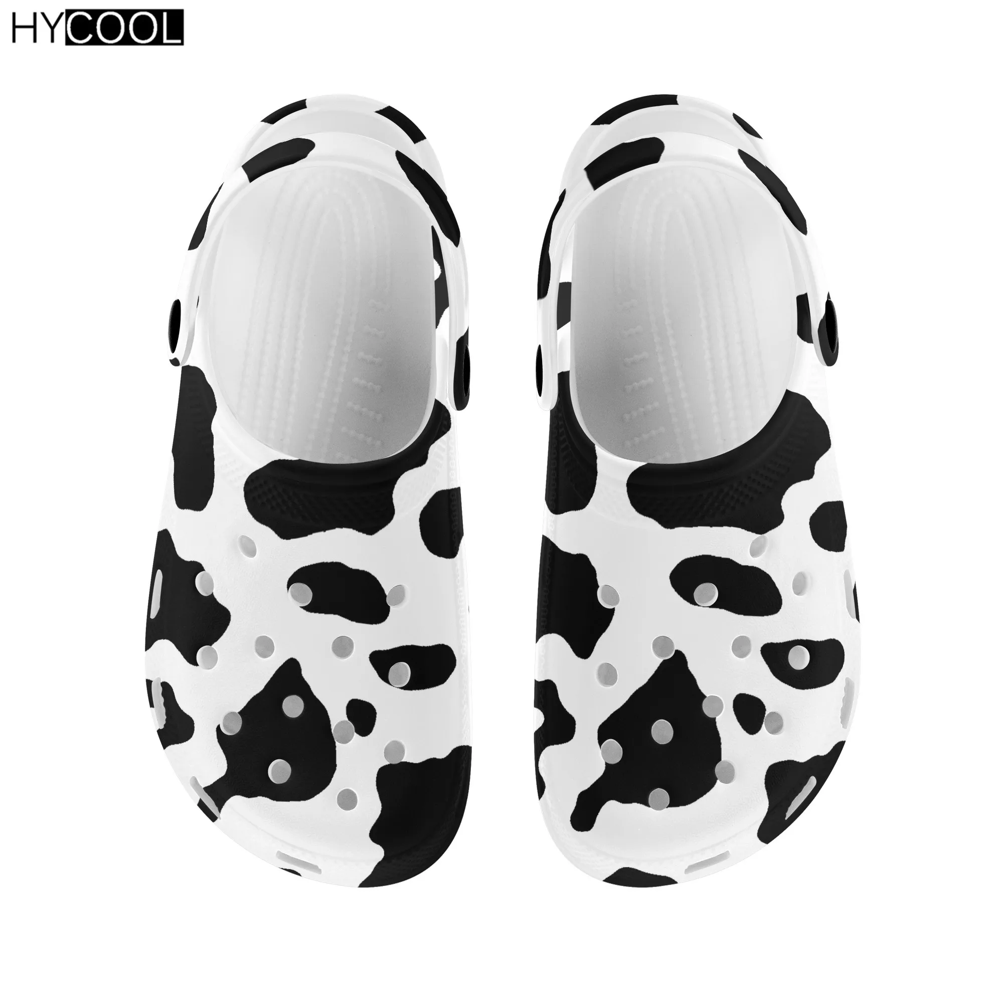 HYCOOL Women's Sandals White Black Cute Cow Spot Print Flats Slip On Female Slippers Wading Garden Shoes Beach Casual Hole Shoes
HYCOOL Women's Sandals White Black Cute Cow Spot Print Flats Slip On Female Slippers Wading Garden Shoes Beach Casual Hole Shoes