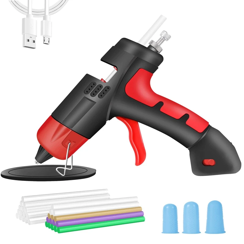 Cordless Hot Glue Gun,Fast Preheating Hot Glue Kit With 20 Pcs Glue Sticks,USB Rechargeable Melt Glue Tools For Crafts
Cordless Hot Glue Gun,Fast Preheating Hot Glue Kit With 20 Pcs Glue Sticks,USB Rechargeable Melt Glue Tools For Crafts