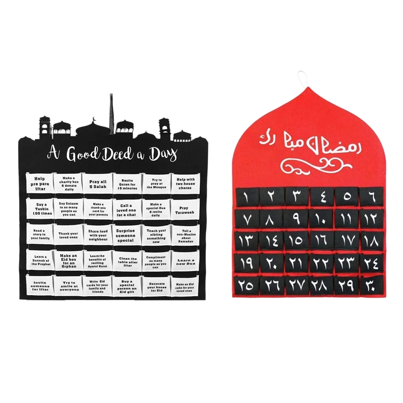 Ramadan Decoration for Home EID MUBARAK Felt Calendar Ramadan Kareem Mubarak Hanging Countdown Calendar
Ramadan Decoration for Home EID MUBARAK Felt Calendar Ramadan Kareem Mubarak Hanging Countdown Calendar