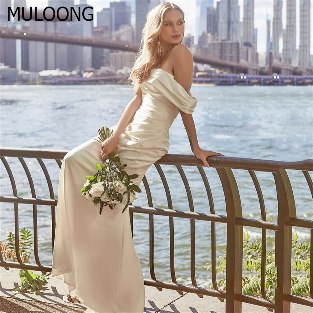 MULOONG Elegant Strapless Pleat Off The Shoulder Sleeveless Mermaid Long Wedding Dress Backless Floor Length Sweep Train Gown
MULOONG Elegant Strapless Pleat Off The Shoulder Sleeveless Mermaid Long Wedding Dress Backless Floor Length Sweep Train Gown