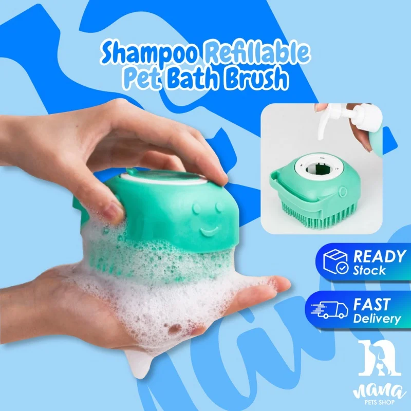Silicone Brush Shampoo Dispenser Pet Bath Brush Soft Shower Brush Massage Brush Pet Accessories Berus Mandi Kucing Bathe Brush
Silicone Brush Shampoo Dispenser Pet Bath Brush Soft Shower Brush Massage Brush Pet Accessories Berus Mandi Kucing Bathe Brush