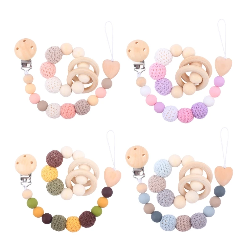 Wooden Teething Bracelet Pacifier Clips for Baby Girls Silicone Teether Toys DropShipping
Wooden Teething Bracelet Pacifier Clips for Baby Girls Silicone Teether Toys DropShipping