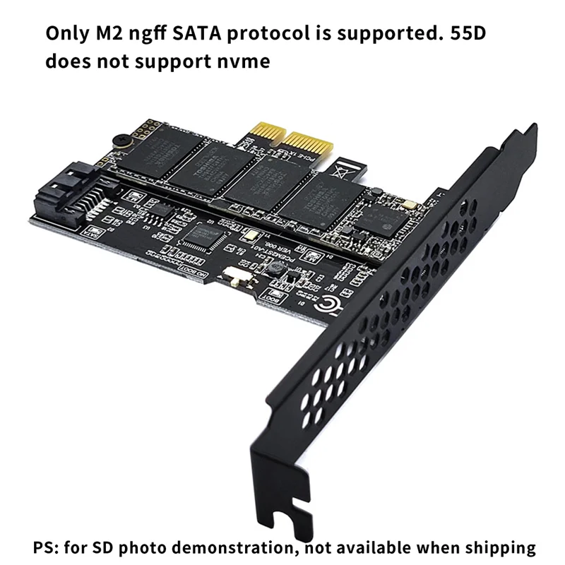 M.2 SATA SSD To PCIe Adapter Card, PCI-E To SATA3.0 Adapter Card PCI-E To M.2 SATA KEY-B SSD Riser Card for Desktop PC
M.2 SATA SSD To PCIe Adapter Card, PCI-E To SATA3.0 Adapter Card PCI-E To M.2 SATA KEY-B SSD Riser Card for Desktop PC
