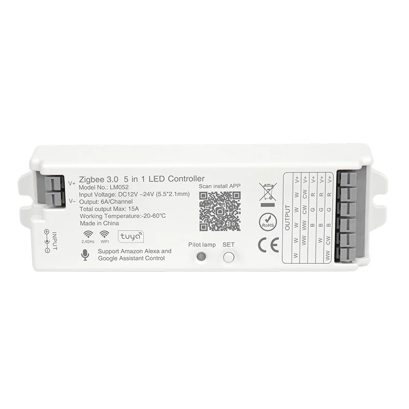 Умный светодиодный контроллер для Tuya APP Alexa Google Home 
Умный светодиодный контроллер для Tuya APP Alexa Google Home