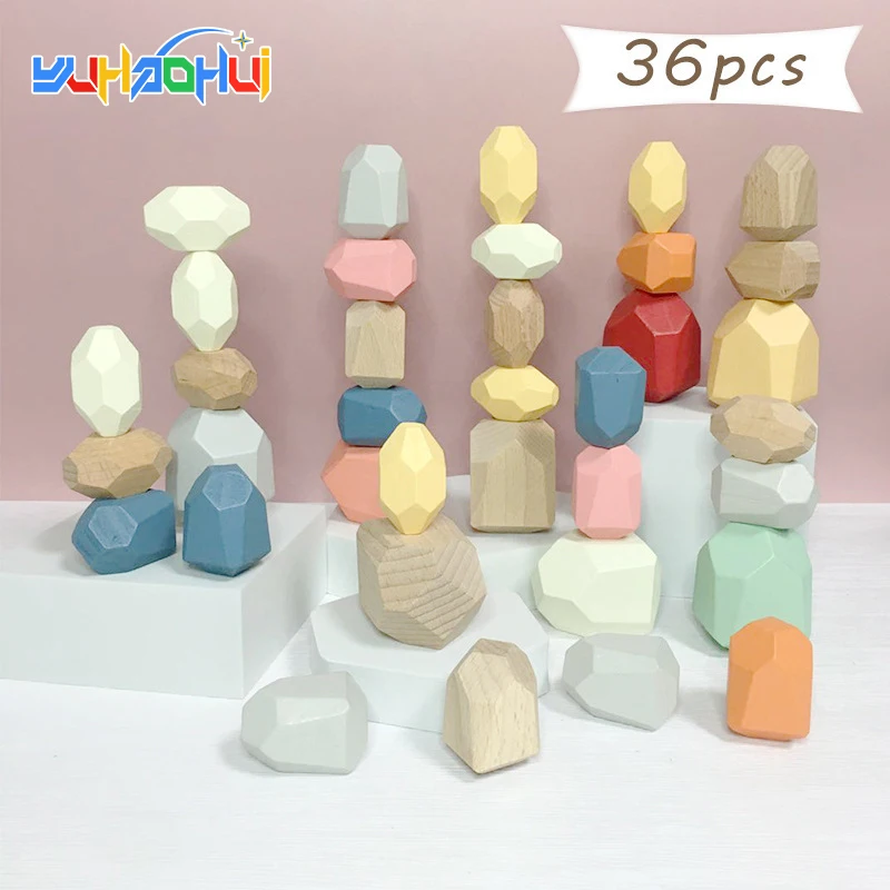 Montessori DIY Wooden Toys Colored Stone Stacking Game Wooden Building Blocks Nordic Style Bricks Kids Educational Rainbow Toys
Montessori DIY Wooden Toys Colored Stone Stacking Game Wooden Building Blocks Nordic Style Bricks Kids Educational Rainbow Toys