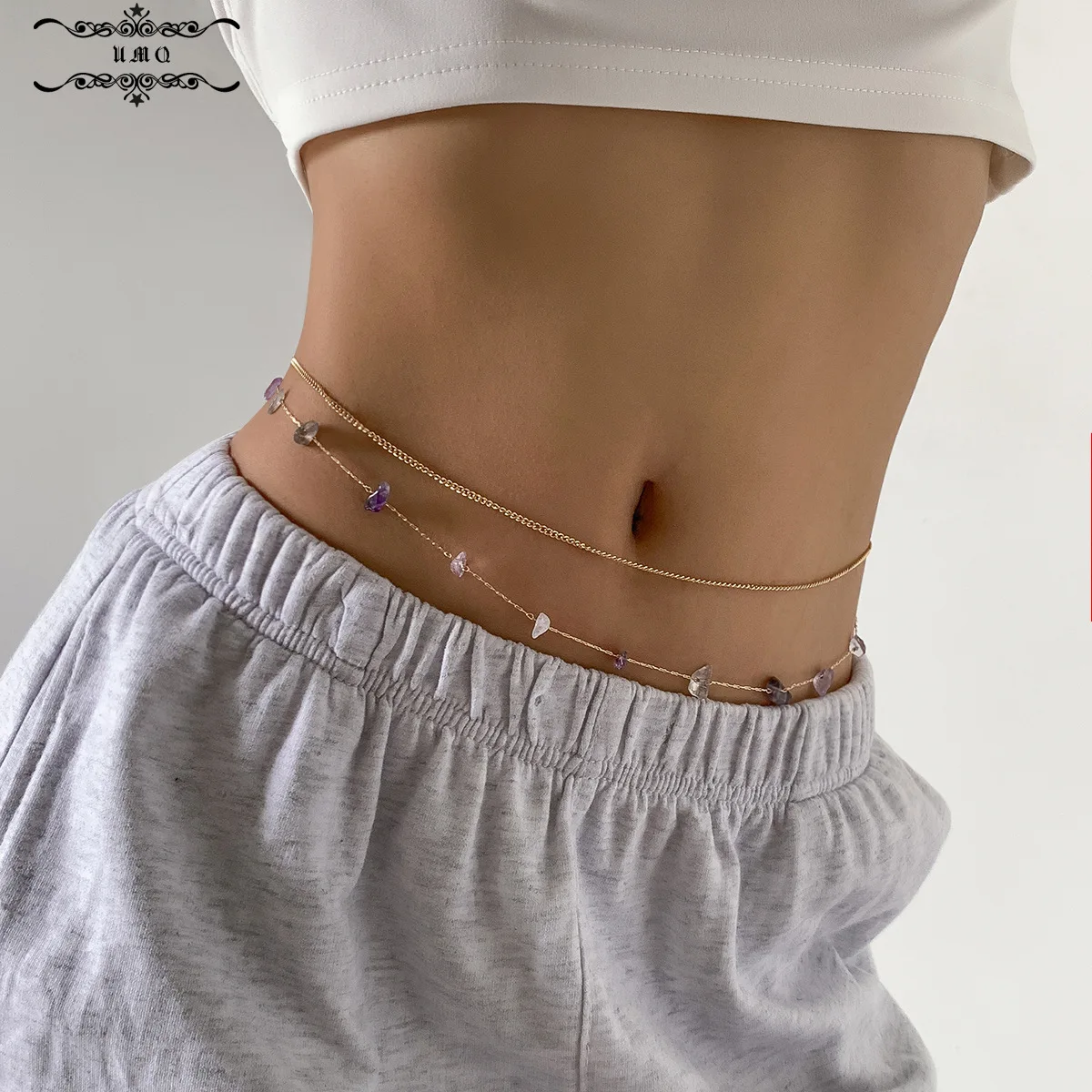 Сексуальная простая металлическая тонкая цепочка на талию, женская модная цепочка для тела из гравия неправильной формы
Сексуальная простая металлическая тонкая цепочка на талию, женская модная цепочка для тела из гравия неправильной формы