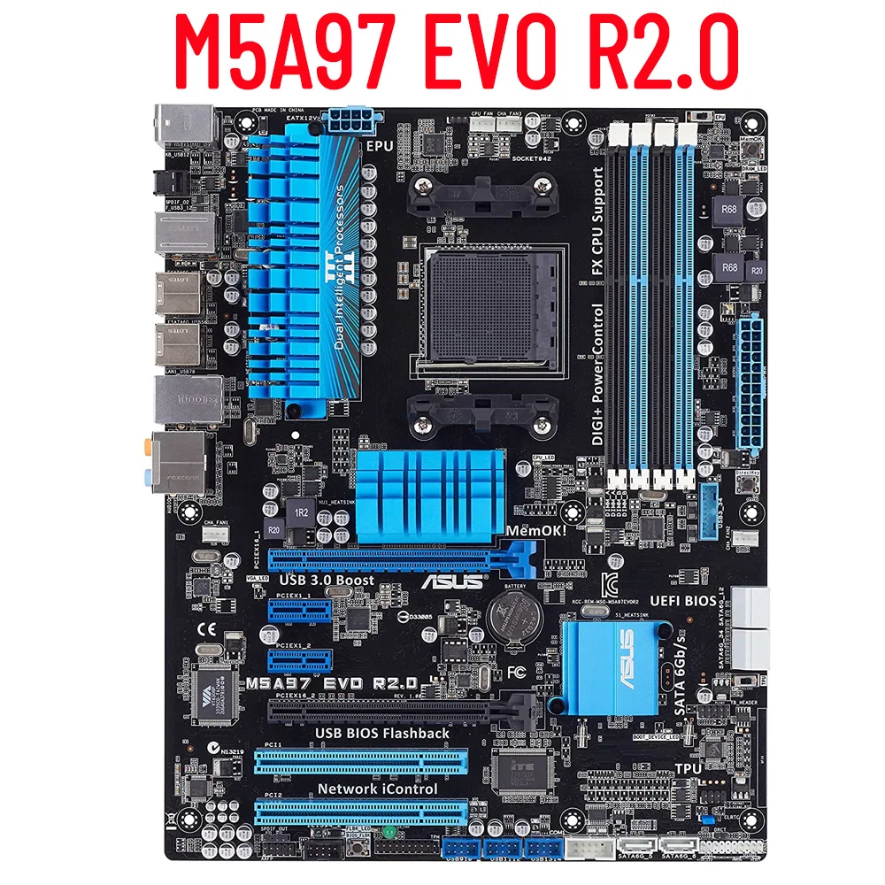 Разъем AM3 + Asus M5A97 EVO R2.0 материнская плата AM3 + AMD 970 FX/Phenom II/Athlon II/Sempron 100 DDR3 32 Гб USB2.0 CrossFireX AMD 970
Разъем AM3 + Asus M5A97 EVO R2.0 материнская плата AM3 + AMD 970 FX/Phenom II/Athlon II/Sempron 100 DDR3 32 Гб USB2.0 CrossFireX AMD 970