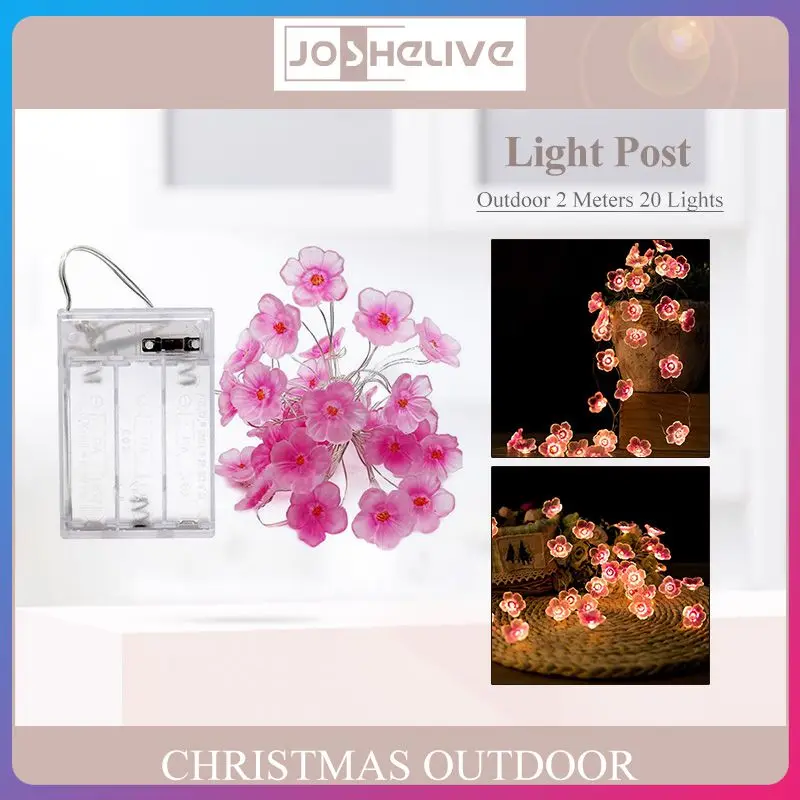 

Cherry Blossom Garland Fairy Lights 2M 20LEDS Christmas Tree String Lights For Wedding Garden Decoration Holiday Lighting Lamp