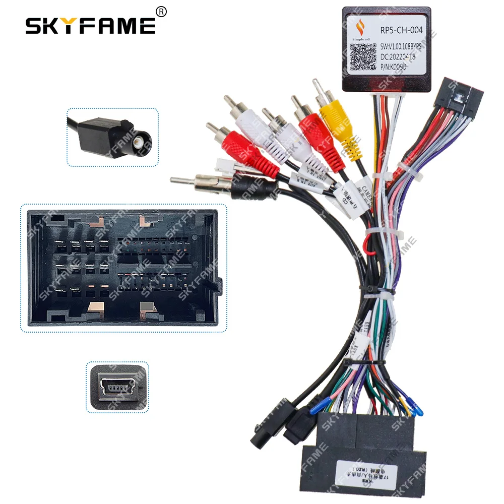 16-контактный автомобильный адаптер электропроводки SKYFAME, Canbus Box Decoder для Jeep Wrangler Grand Cherokee Dodge Android, радиокабель питания
16-контактный автомобильный адаптер электропроводки SKYFAME, Canbus Box Decoder для Jeep Wrangler Grand Cherokee Dodge Android, радиокабель питания